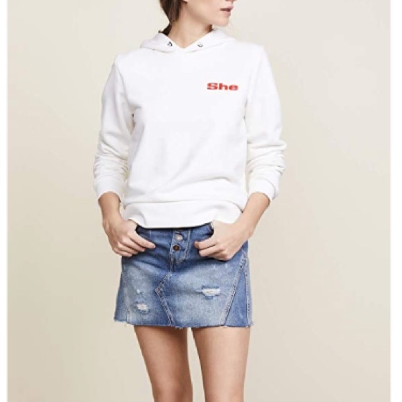 FREE PEOPLE
Destroyed Button Denim Skirt In Harvey - Picture 7 of 15